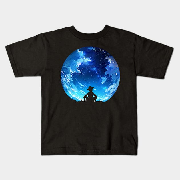 luffy Kids T-Shirt by sample the dragon